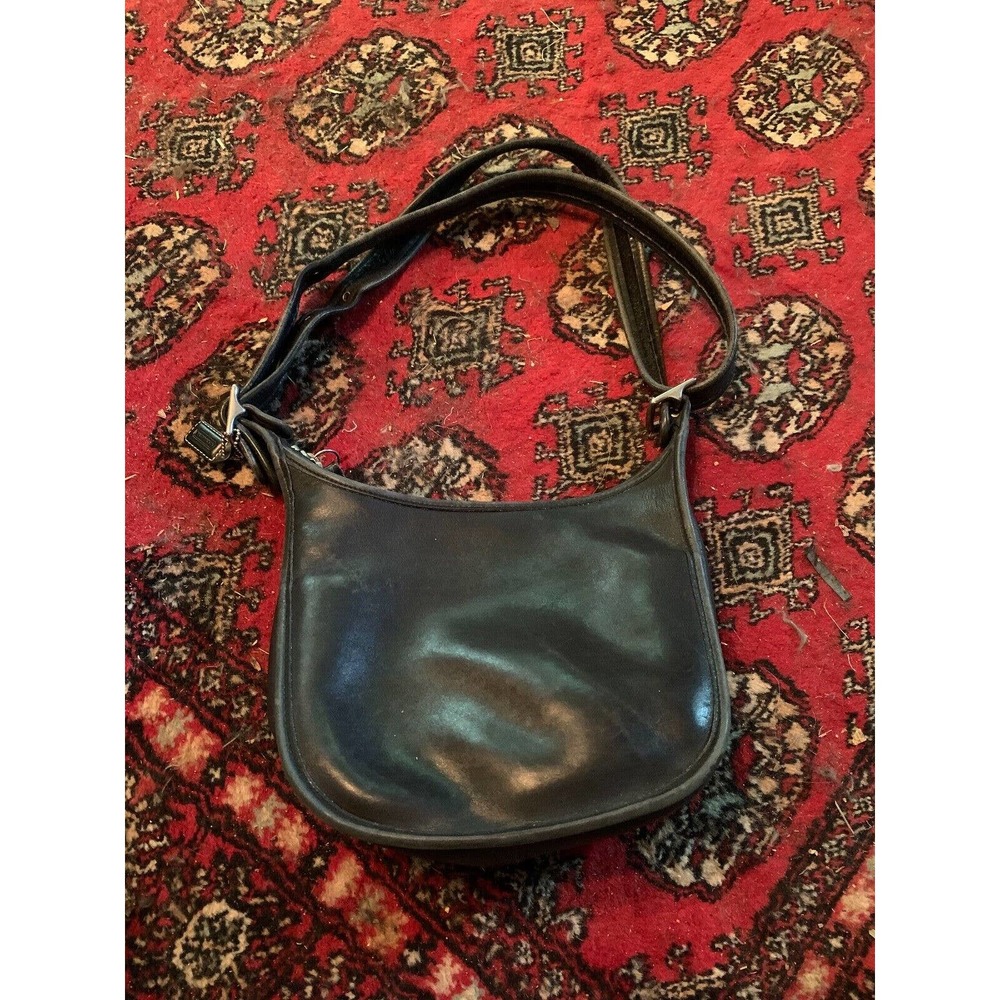 coach saddle bag black leather